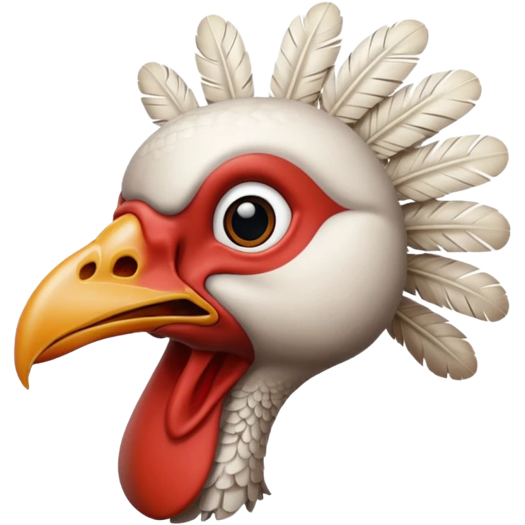 female white turkey head emoji