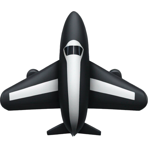 Black plane emoji