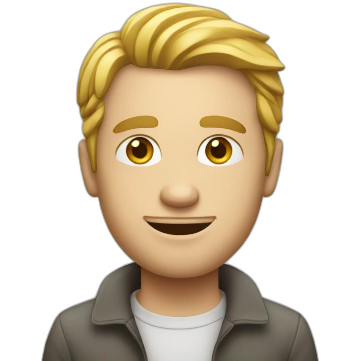 white Guy making money emoji