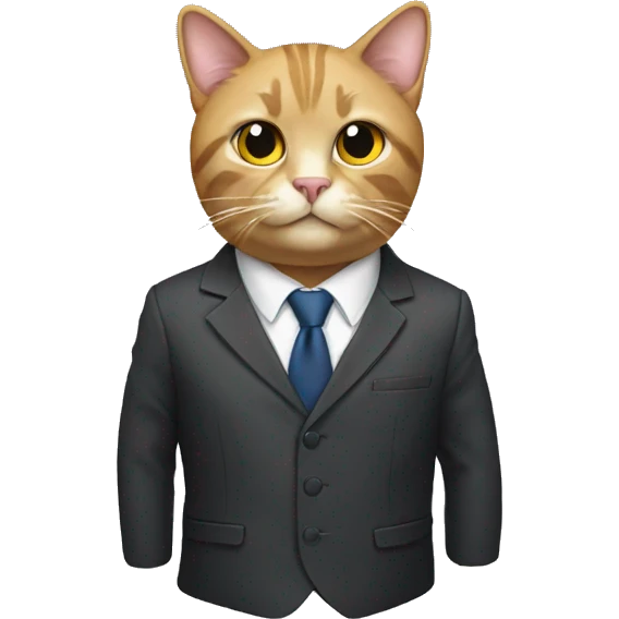 Cat wearing a suit emoji