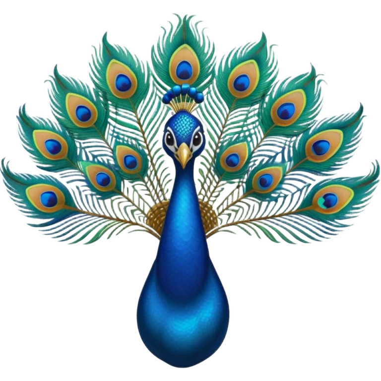 peacock feather with Krishna emoji
