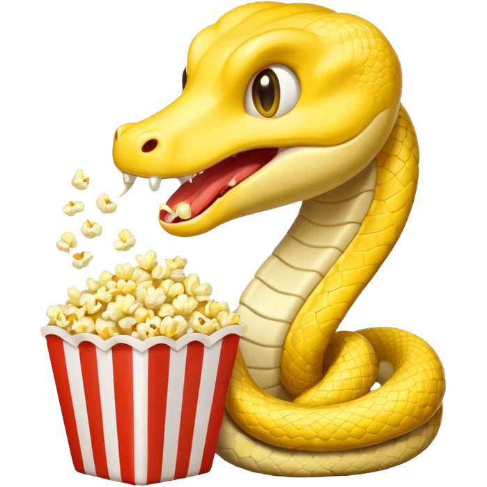 Snake eating popcorn  emoji