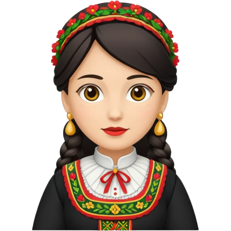 woman wearing traditional bunad emoji