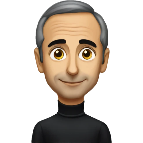 Eric Zemmour sur un chat noir emoji