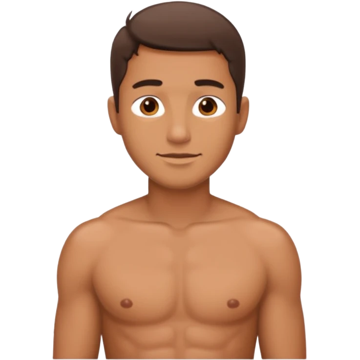 Man clothing less emoji