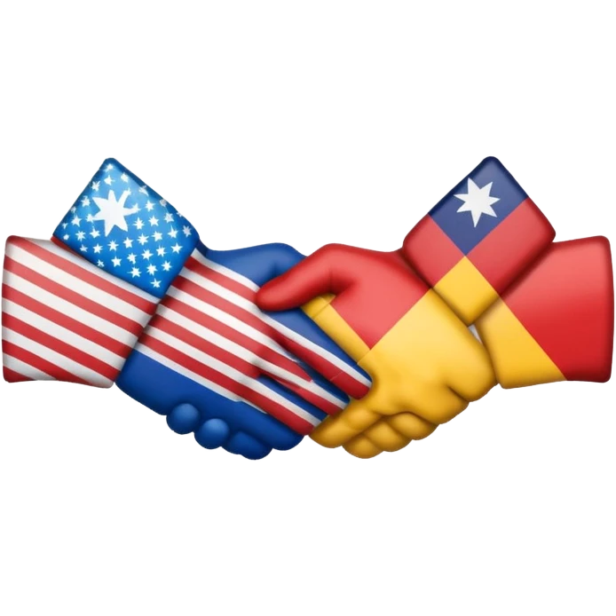 a handshake between two countries' flags, symbolizing diplomacy emoji