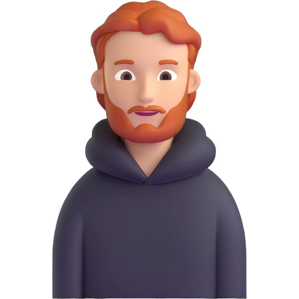 a man with ginger red hair emoji