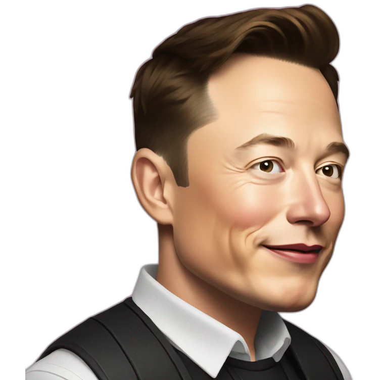 Elon musk with lgbt flag emoji