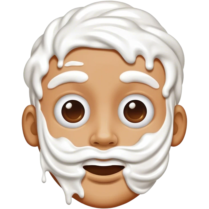 shaving cream face emoji