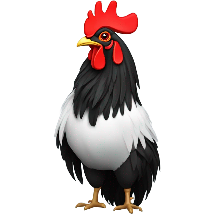 Black rooster emoji