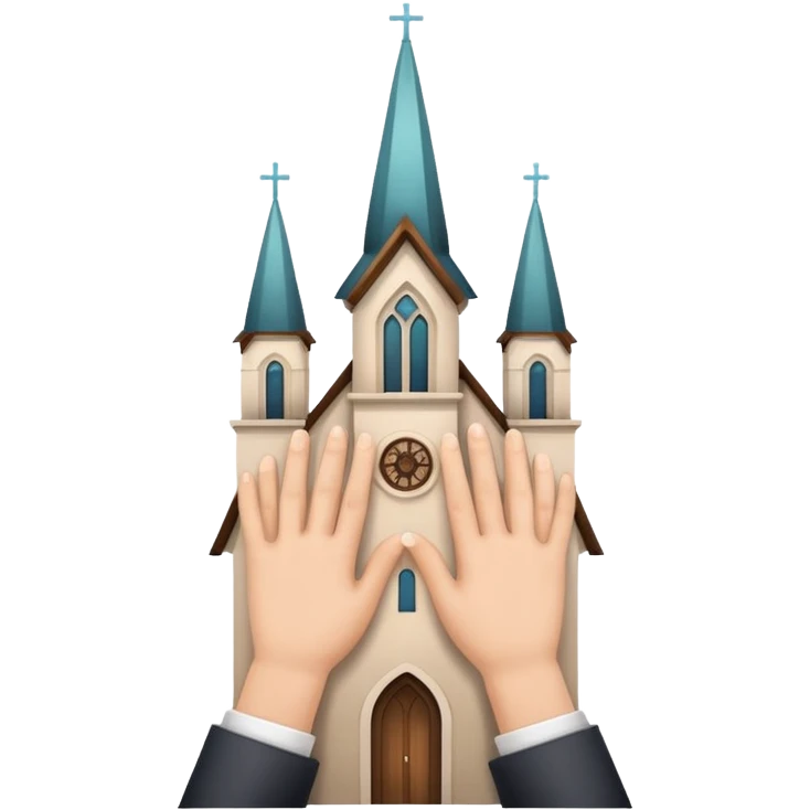 hands in a steeple position, fingers touching emoji