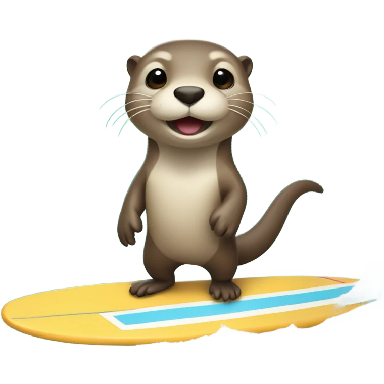 cute otter deguised as a surfer emoji