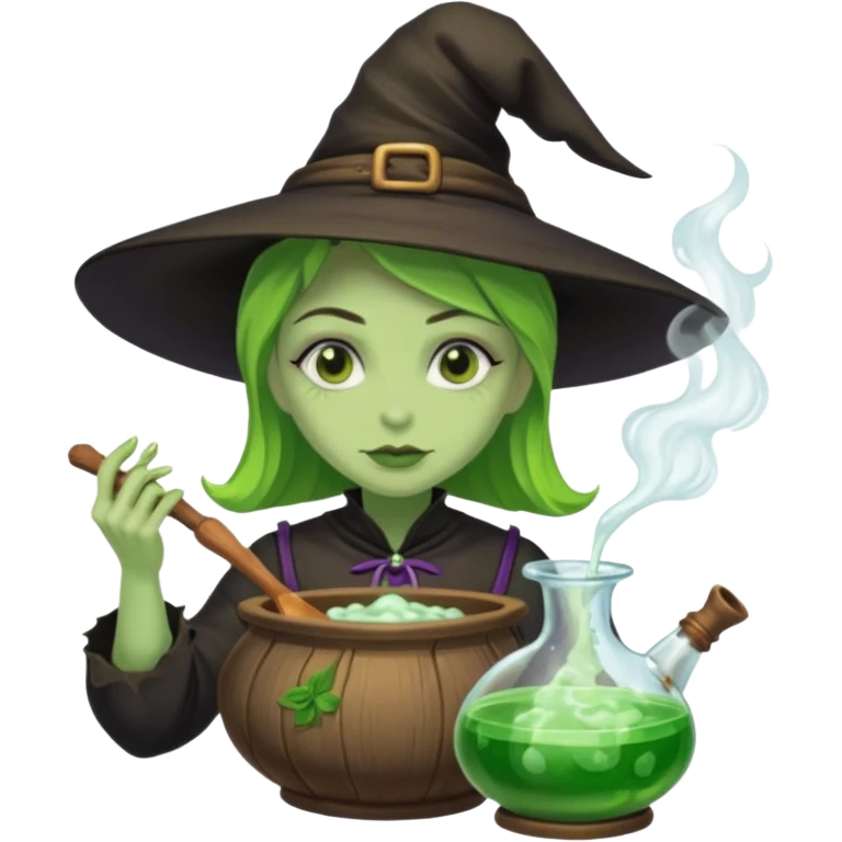 green witch cooking potion emoji