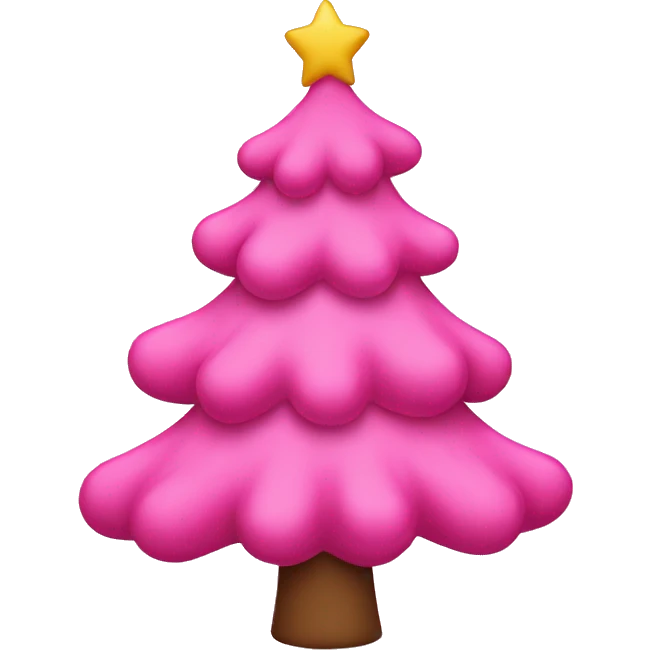 Pink Christmas tree emoji