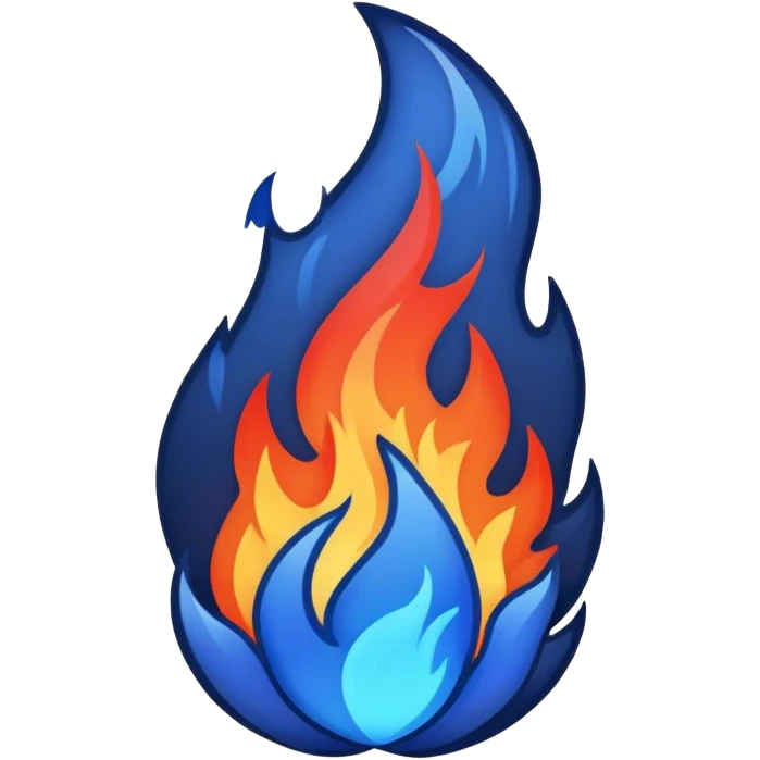 Dark blue fire emoji