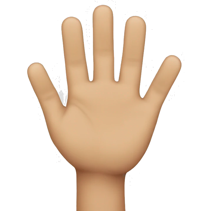 three finger  emoji
