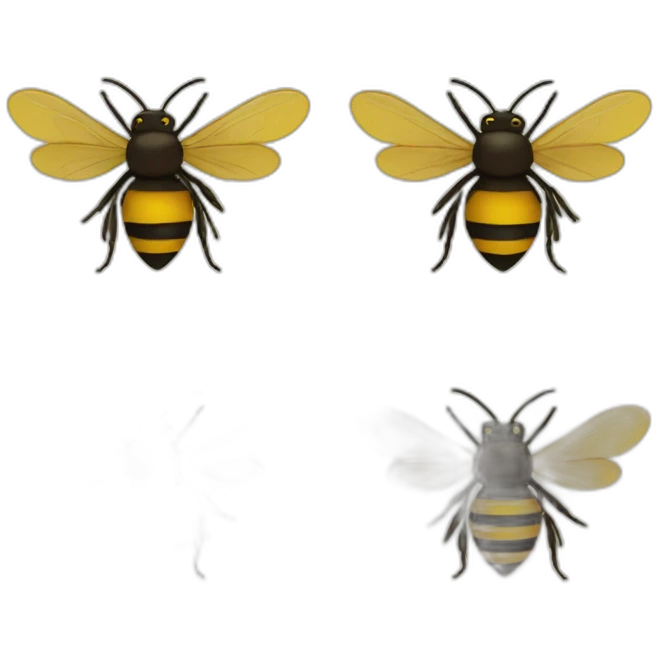 Heart-shaped bee emoji