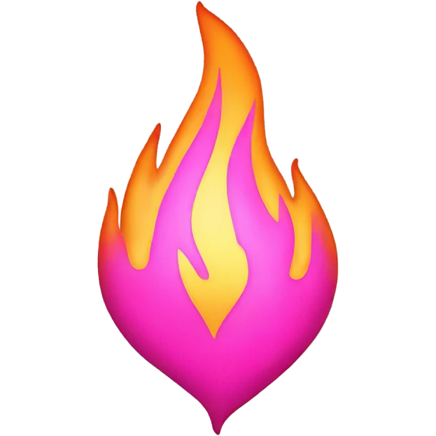 Pink flame heart emoji