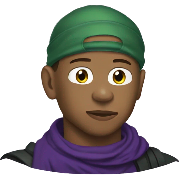 mbappe with a donatello mask emoji