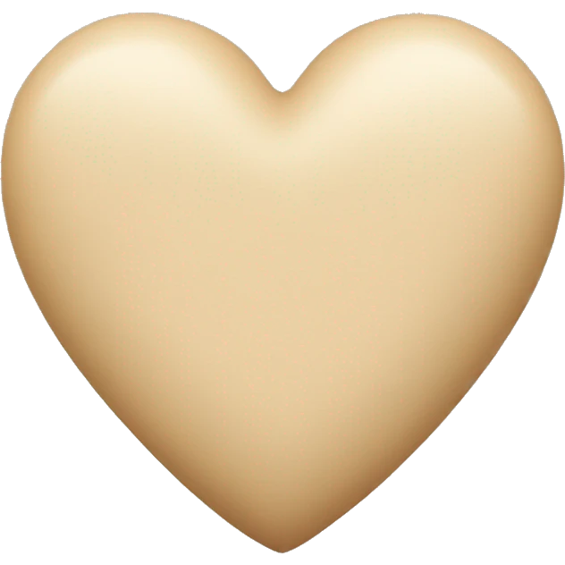 Beige heart emoji