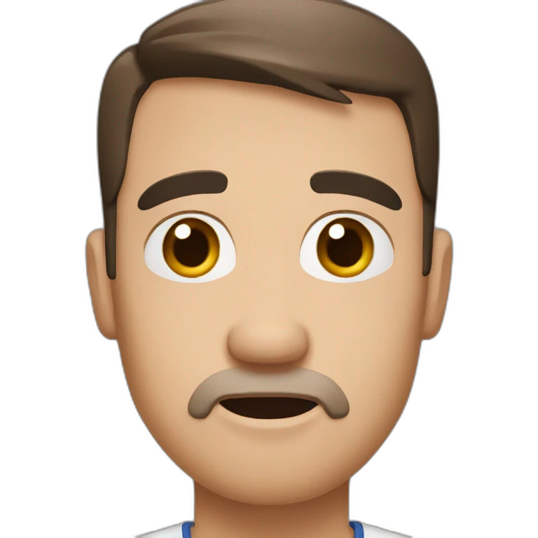 confused husband middle-age wheat color black eyes dark brown eyes emoji