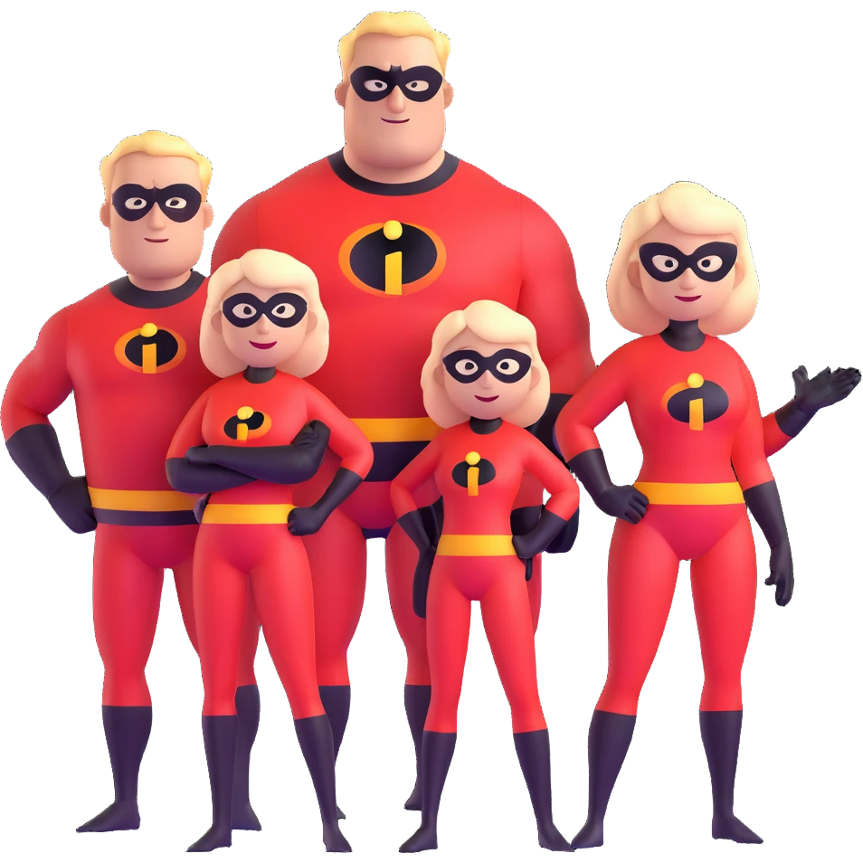 Incredibles superhero family emoji
