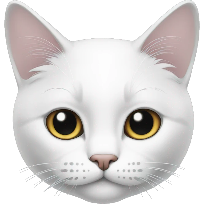 Cat White and black  emoji
