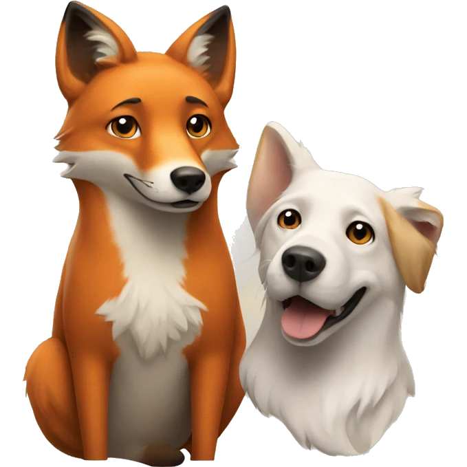 Fox and dog emoji