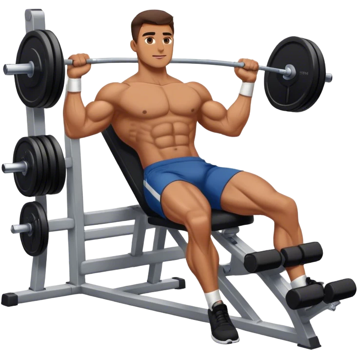 a guy doing leg-press emoji