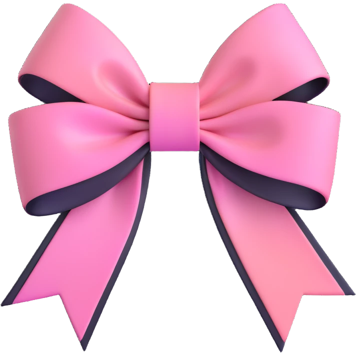 pink bow with gothic effect, pastel pink to black gradient,, remove background emoji