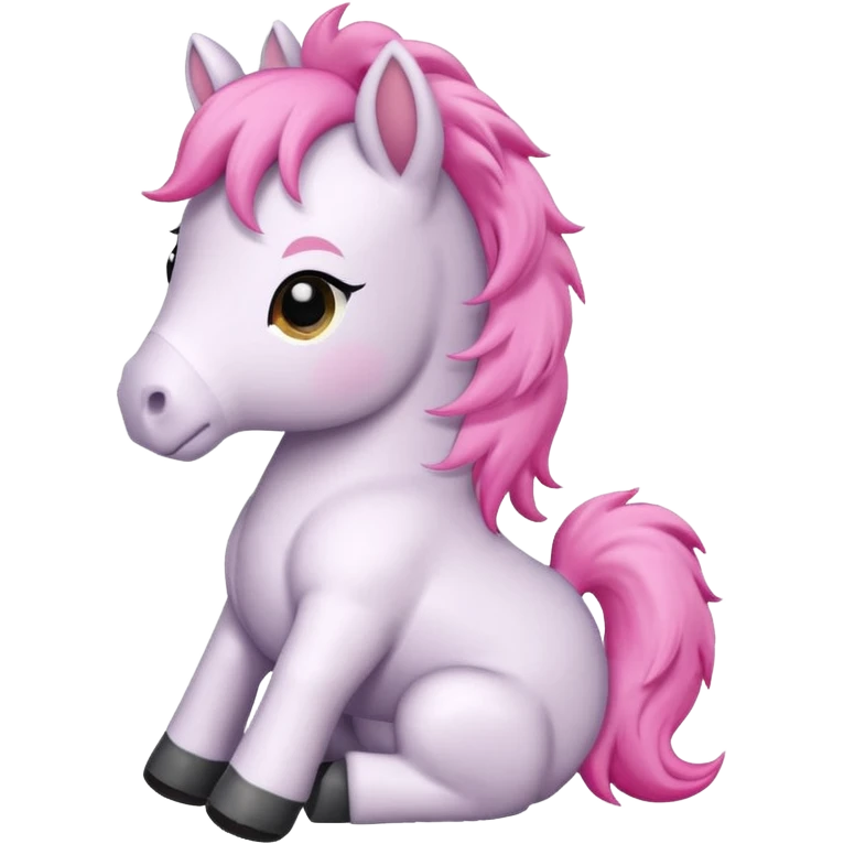 Chibi style Plush horse emoji