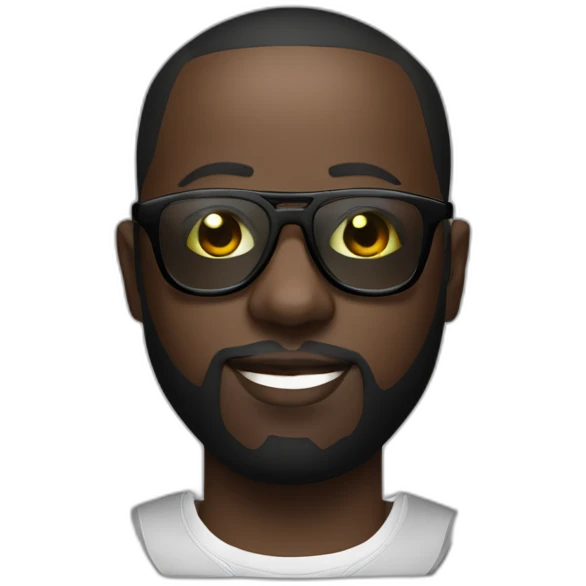 maître gims with black tinted glasses emoji