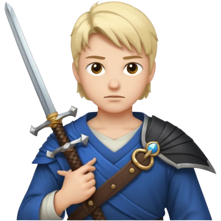 forgive with sword on shoulder emoji