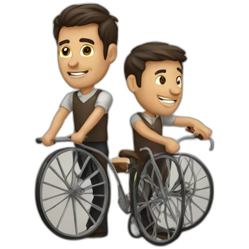 Homme brin et homme roue emoji