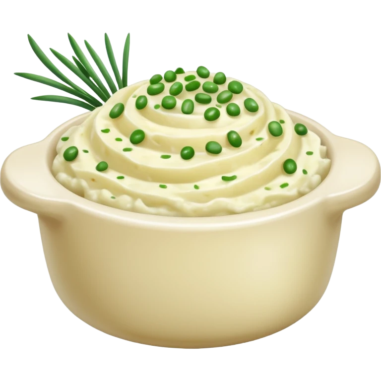 Mashed potatoes with chives emoji