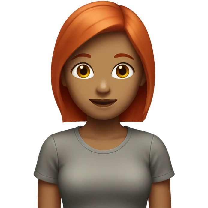 Girl with red hair emoji