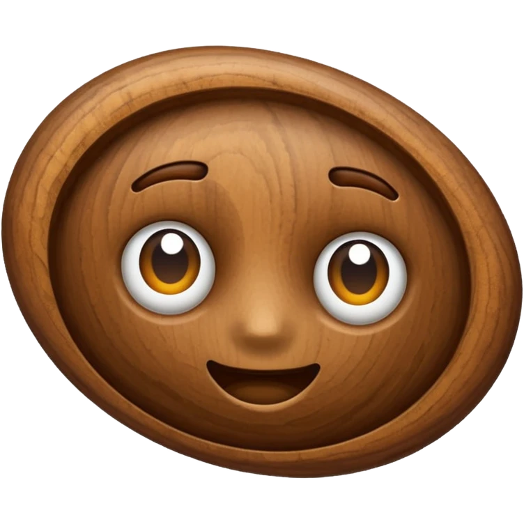 a walnut without face emoji