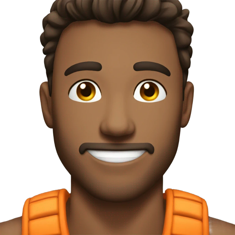 brunette fit man happy emoji