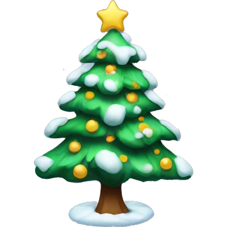 Christmas tree with snow  emoji