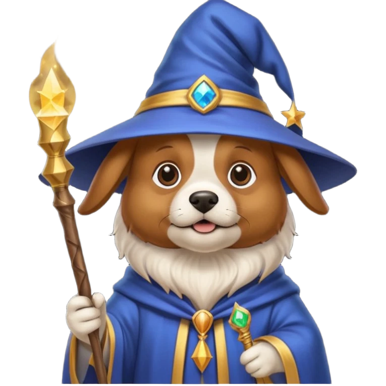 Dog wizard emoji