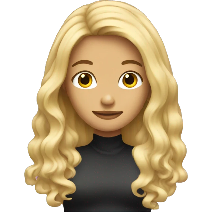 Long hair blonde emoji