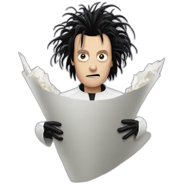 edward scissorhands shreds paper emoji