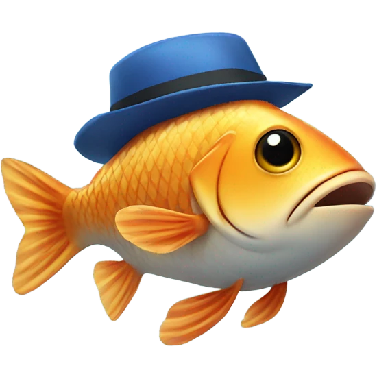 fish wearing hat emoji