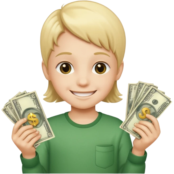child with money emoji