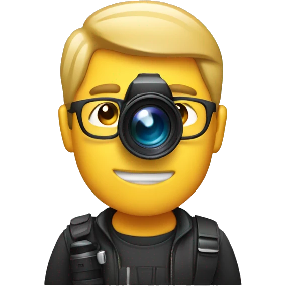 photographer with iphone camera emoji
