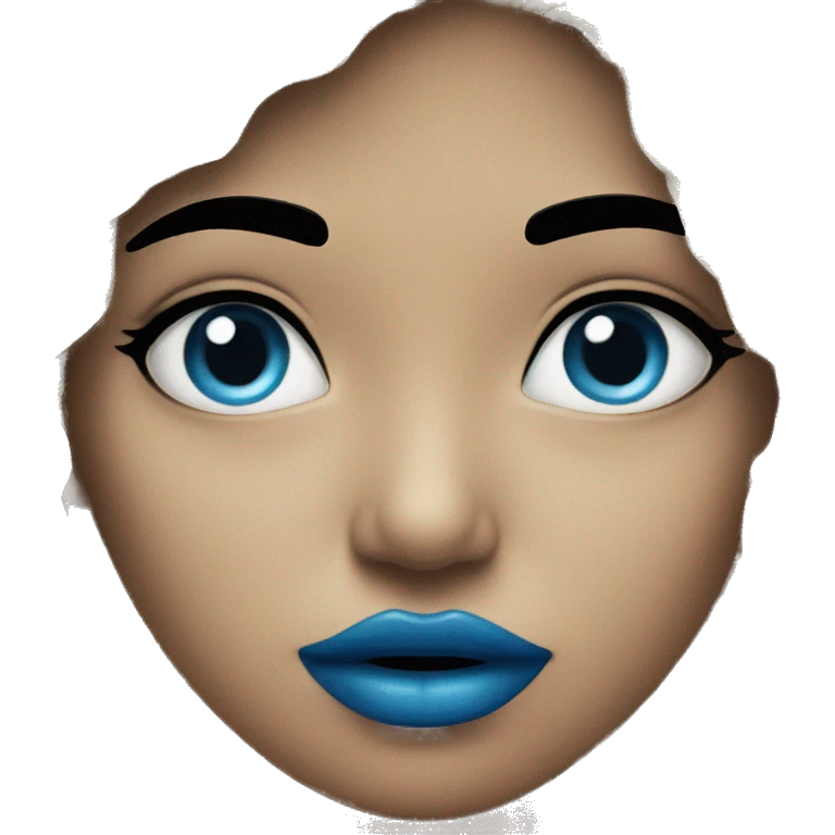 a kiss that's blue emoji