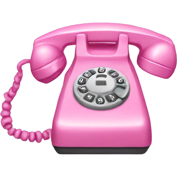 Pink phone emoji