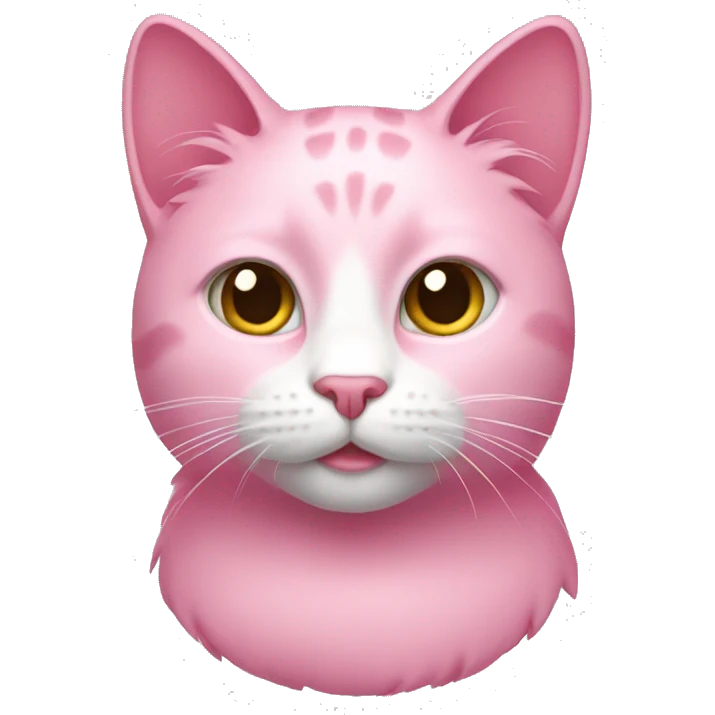 A pink cat emoji