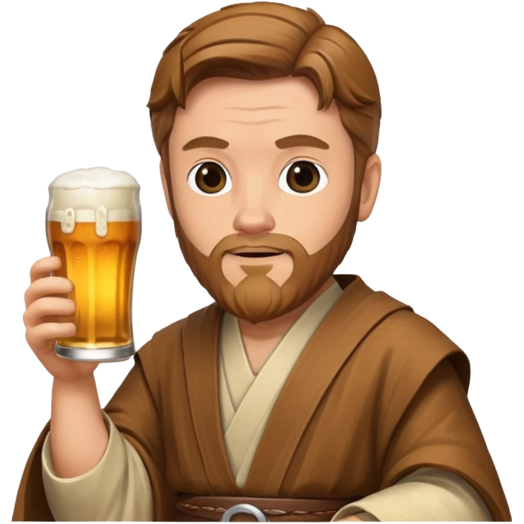 Obi-wan with a beer emoji