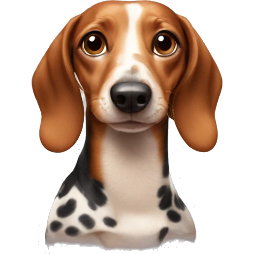 Weiner dog with spots emoji